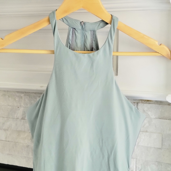 Vimmia Active High Cut Zip Back Cami Tank Top Sage Green S - Picture 3 of 9